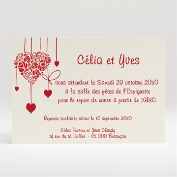 Carton d'invitation mariage
