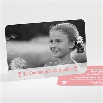 Faire-part communion beauté naturelle