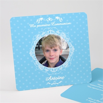Faire-part communion moderne et doux