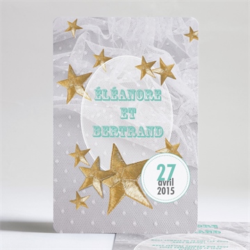 Faire-part mariage féerie d'étoiles