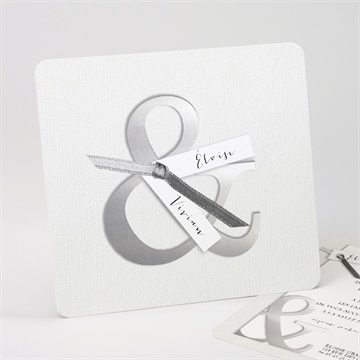 Faire-part mariage esperluette et étiquettes