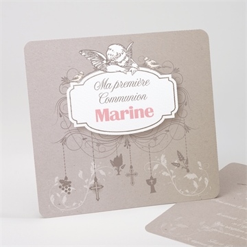 Faire-part communion jolie annonce