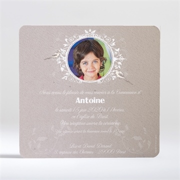 Faire-part communion pendentifs - Dos du faire-part