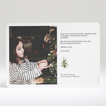 Carte de voeux voeux en élégance - Dos de la carte