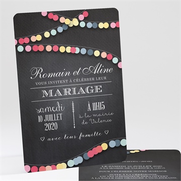 Faire-part mariage ardoise créative