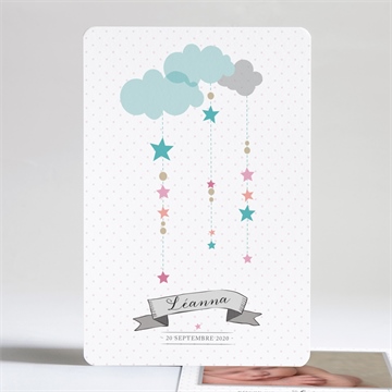 Faire-part naissance un nuage de bonheur