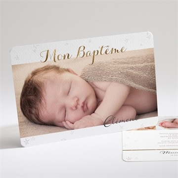 Faire-part de baptême la tête dans les étoiles