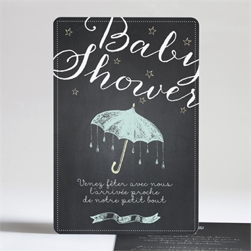 Faire-part baby shower baby shower original ardoise