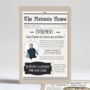 Carte invitation départ à la retraite dans les kiosques