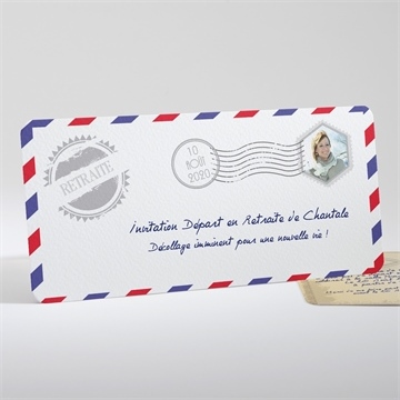Carte invitation départ à la retraite décollage imminent