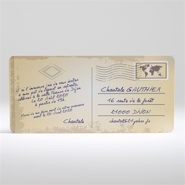 Carte invitation départ à la retraite décollage imminent - Dos de la carte