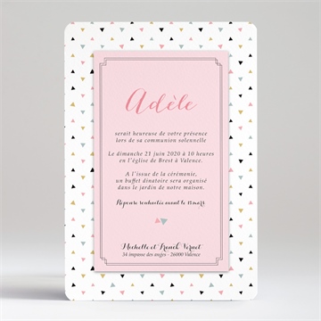 Faire-part communion sa première communion - Dos du faire-part