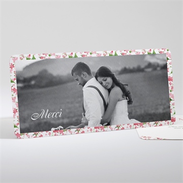 Remerciement mariage annonce champetre