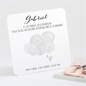 Remerciement naissance nuage poétique photo