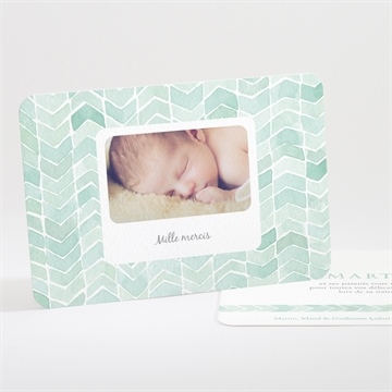 Remerciement naissance chevrons pastel