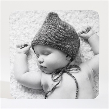 Remerciement naissance ma petite voiture vintage - Dos de la carte