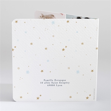 Faire-part naissance étoile - Dos du faire-part