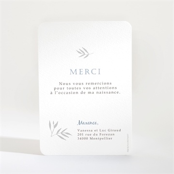 Remerciement naissance le voici ! - Dos de la carte