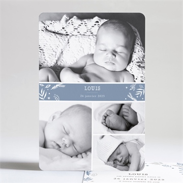 Faire-part naissance 4 belles photos