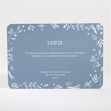 Remerciement naissance 4 belles photos - Dos de la carte