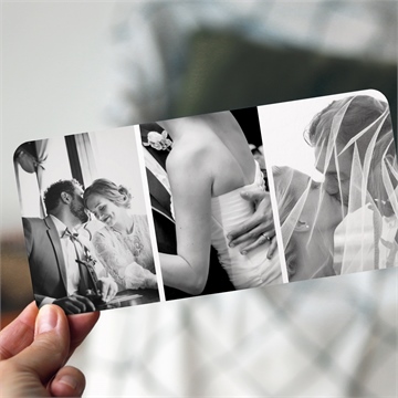 Remerciement mariage bleu romantique