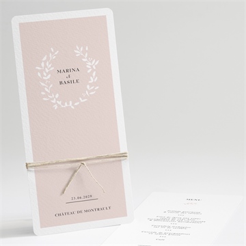 Menu mariage médaillon