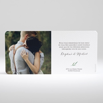 Remerciement mariage oui ! - Dos de la carte