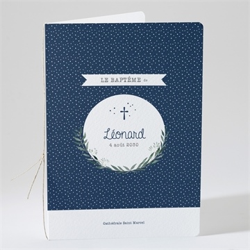 Livret de messe baptême motifs et autres pois