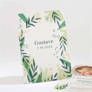Faire-part naissance annonce tout en végétal