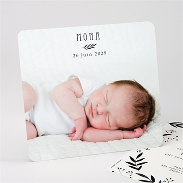 Faire-part naissance plume à l'encre