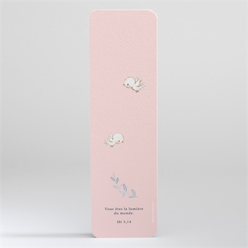 Signet baptême enfant bercé de tendresse - Dos du signet