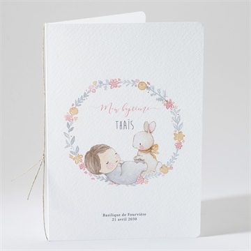 Livret de messe baptême enfant bercé de tendresse