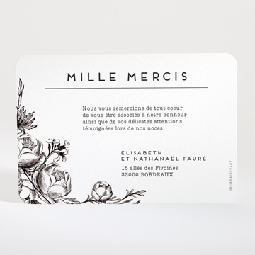 Remerciement mariage tout en un ! - Dos de la carte