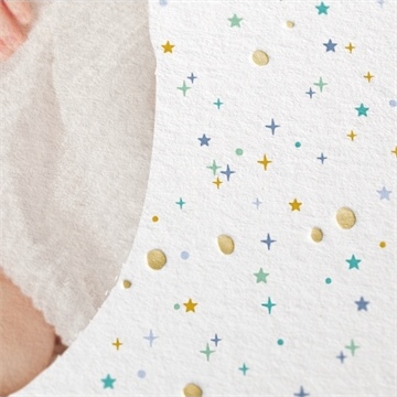Faire-part naissance jolie constellation - Marquage à chaud OR