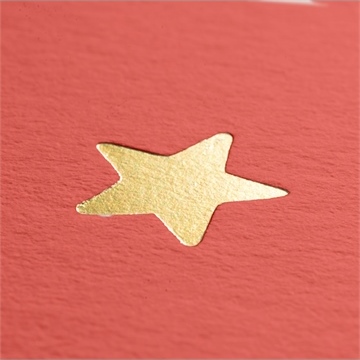 Remerciement naissance sceau étoilé - Marquage à chaud OR