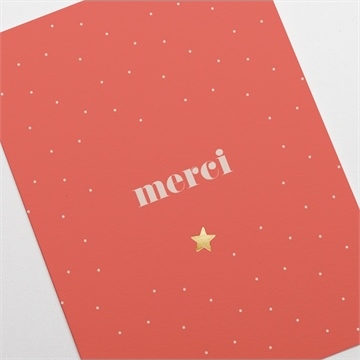 Remerciement naissance sceau étoilé - Détail du faire-part