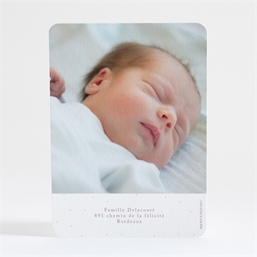 Remerciement naissance sceau étoilé - Dos du faire-part