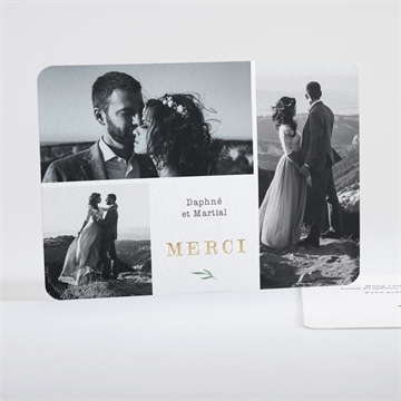 Remerciement mariage oui ! dorure