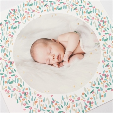 Faire-part naissance lumière végétale - Détail du faire-part