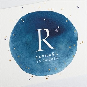 Faire-part naissance douce nuit - Détail du faire-part