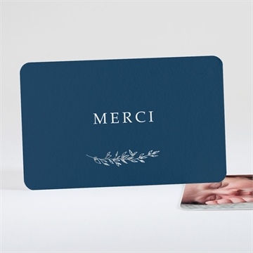 Remerciement naissance feuilles d'argent