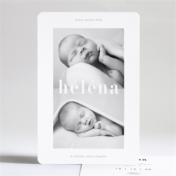 Faire-part naissance double jeu