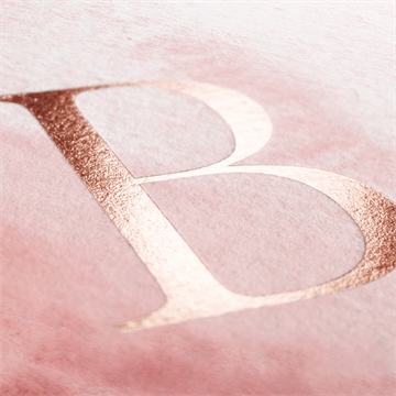 Faire-part naissance cuivre et aquarelle - Marquage à chaud CUIVRE