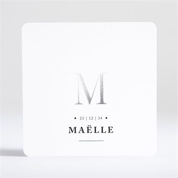 Faire-part naissance sobre et épuré