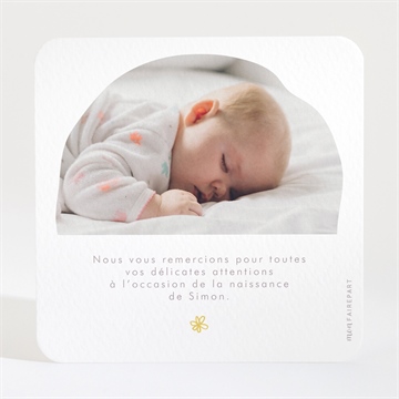 Remerciement naissance farandole champêtre - Dos de la carte