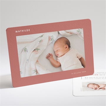 Faire-part naissance cadre chic