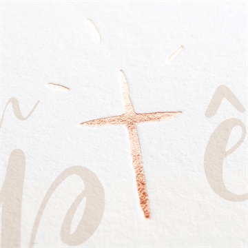 Faire-part de baptême lettre de cuivre - Détail du faire-part