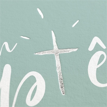 Faire-part de baptême jeu de mots - Détail du faire-part