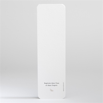 Signet baptême photos miniatures - Dos du signet