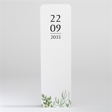 Signet communion illustration végétale - Dos du signet